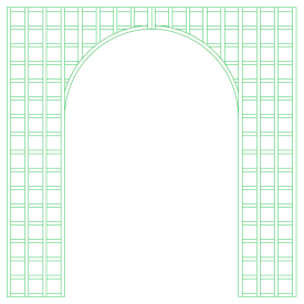 Demi voute carrés de 10 cm