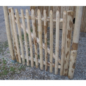 Portillon potager en bois rond