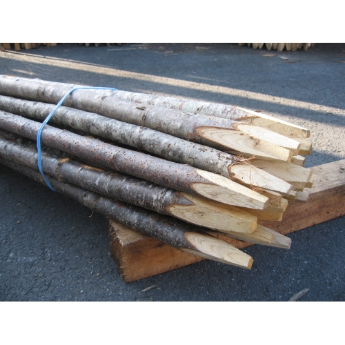 Tuteurs non écorcés diamètre 2-3 cm en châtaignier