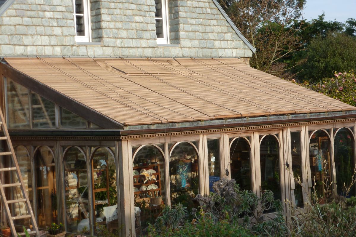 claies en bois sur veranda