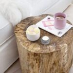 table de nuit rondin