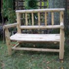 Banc en rondin de bois (châtaignier)
