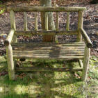 Banc en rondin de bois (châtaignier)