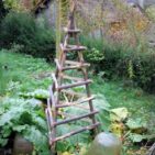Pyramide non écorcée pour plante grimpante